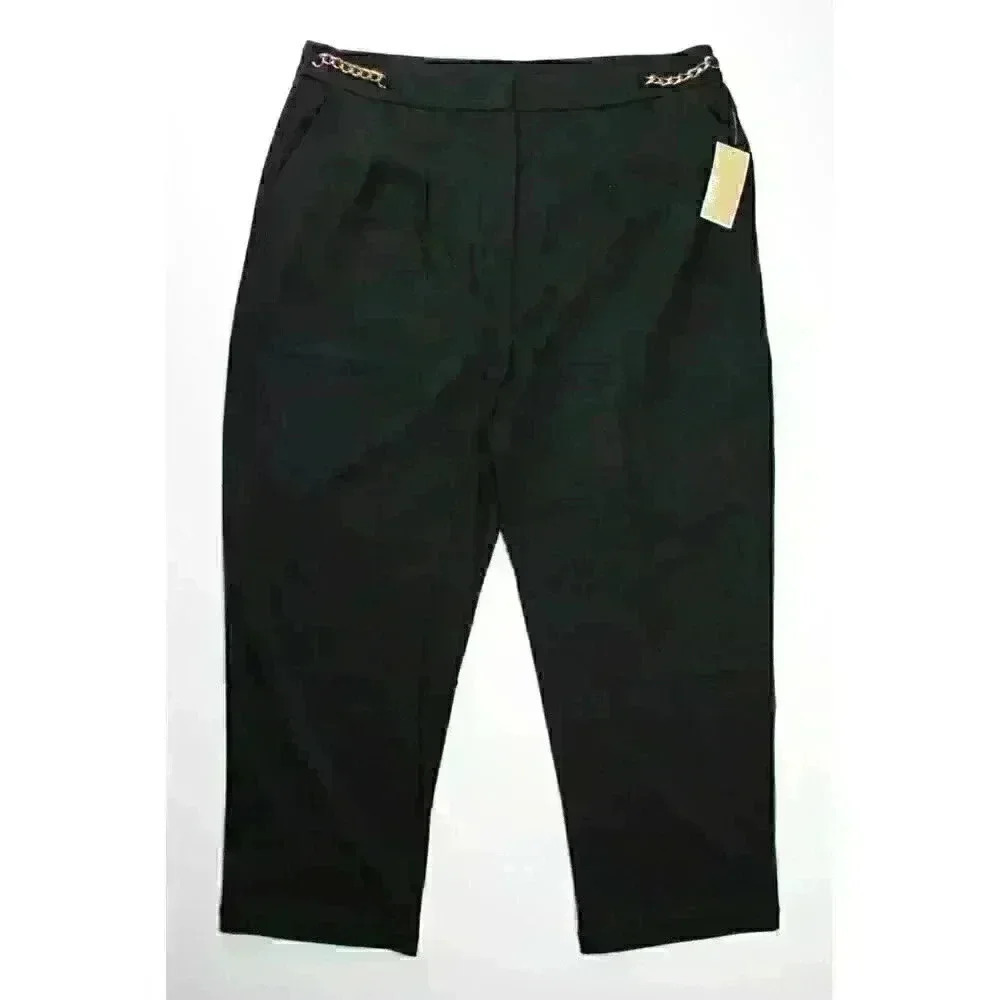 NEW! MICHAEL Michael Kors Women's XL Chain-Detail Wide-Leg Pants NWT $110